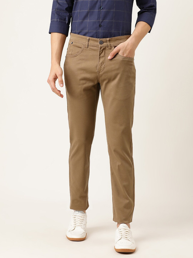 FLYING MACHINE Slim Fit Men Brown 