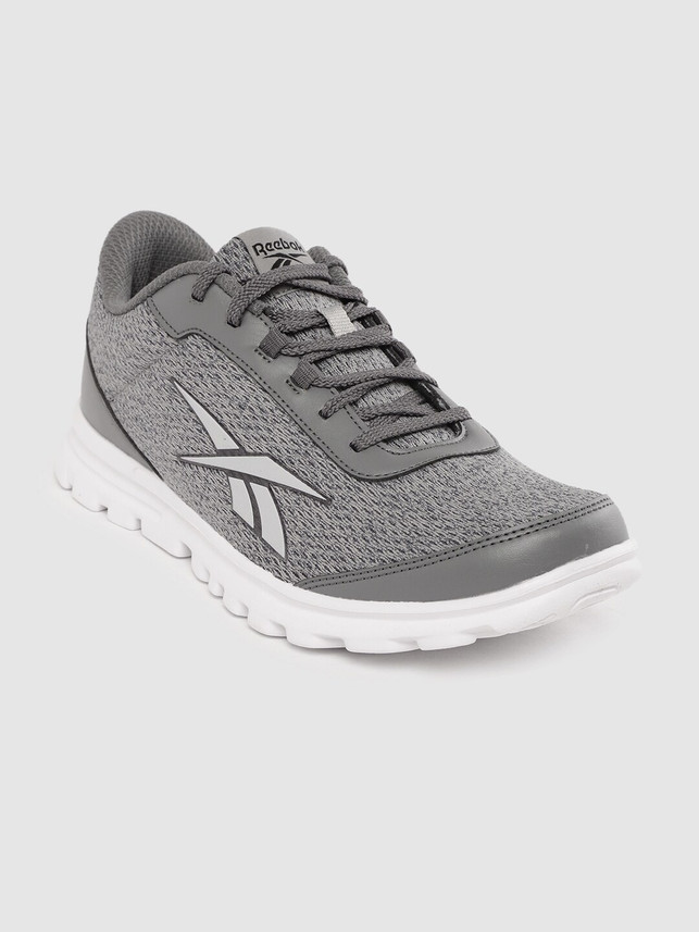 REEBOK Men Grey Melange Woven Design 