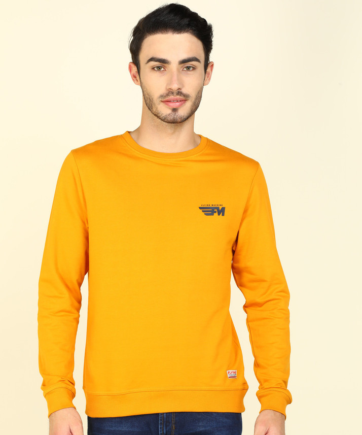 flying machine orange sweatshirt