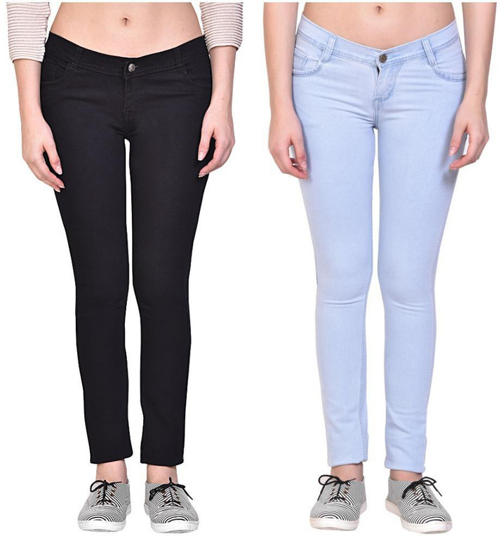 NJ's Skinny Women Black, Blue Jeans 