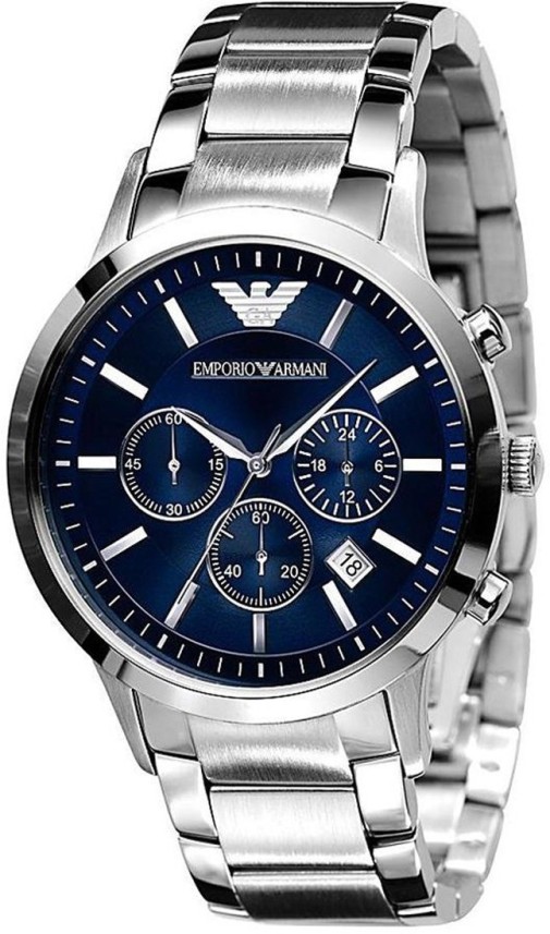 emporio armani watch blue dial