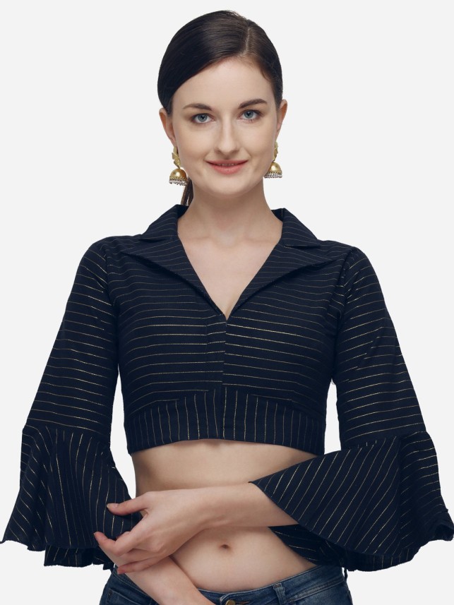 navy blue blouse flipkart