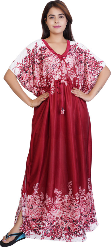 Care Of India Women Nighty with Robe 