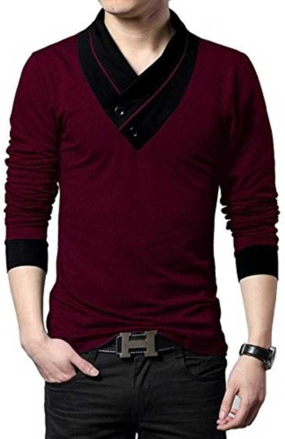 men's v neck colored t shirts