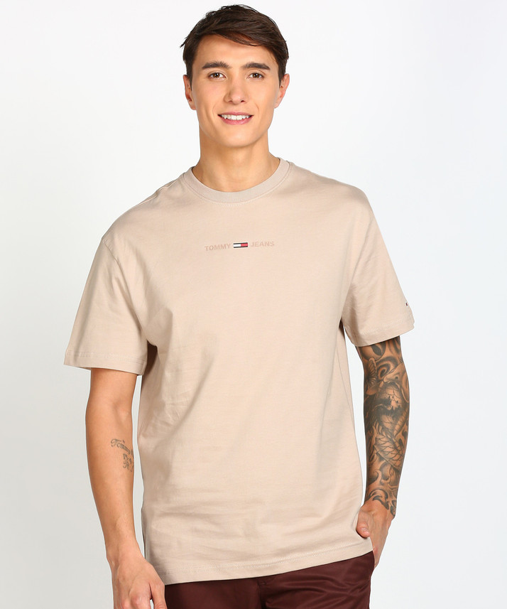 tommy hilfiger beige t shirt
