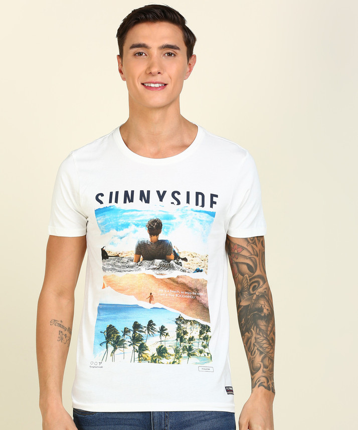 flying machine round neck t shirt