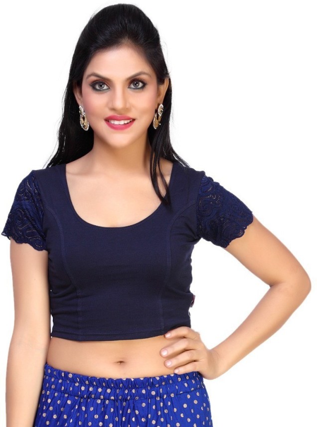 navy blue blouse flipkart