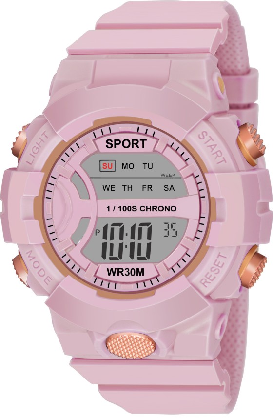 digital watch pink colour