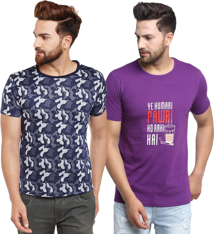 VIMAL JONNEY Printed Men Round Neck 