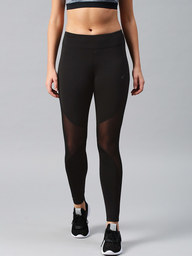 Hrithik Roshan Solid Women Black Tights 