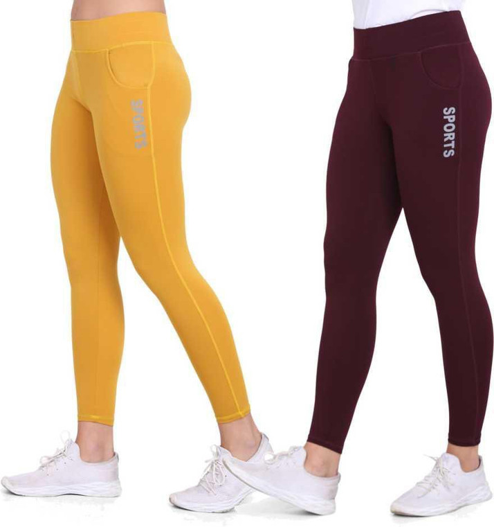 TAREEKA Solid Women Maroon, Yellow 