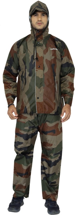 army print raincoat