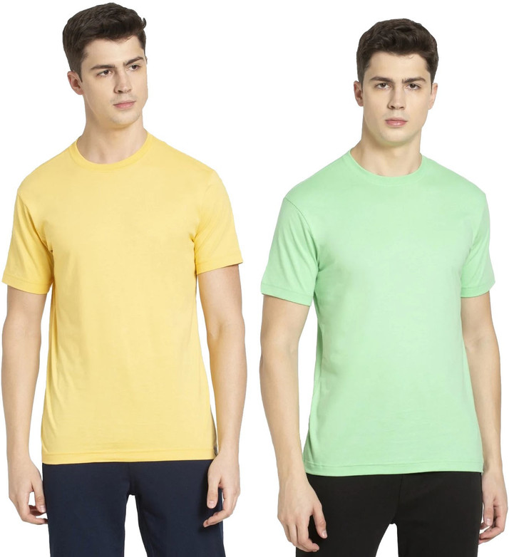 JOCKEY Solid Men Round Neck Multicolor 