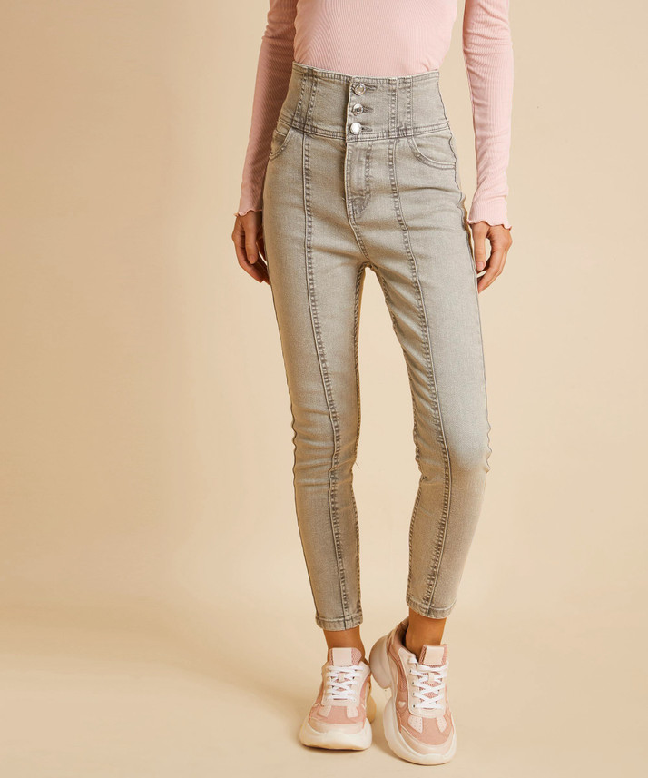 Bershka Slim Women Grey Jeans - Buy Bershka Slim Women Grey Jeans Online at  Best Prices in India | Flipkart.com