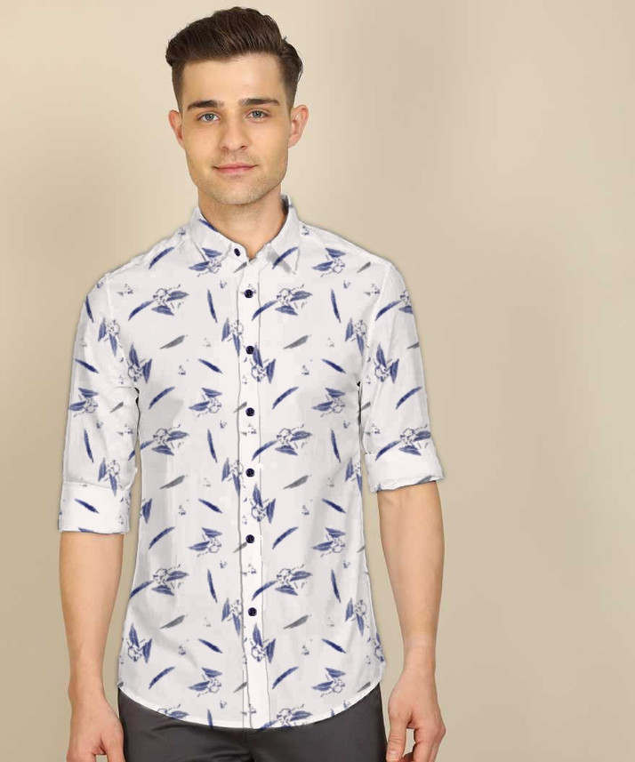 Cavenders Men Printed Casual White 