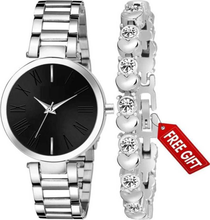 black metal watches for women's