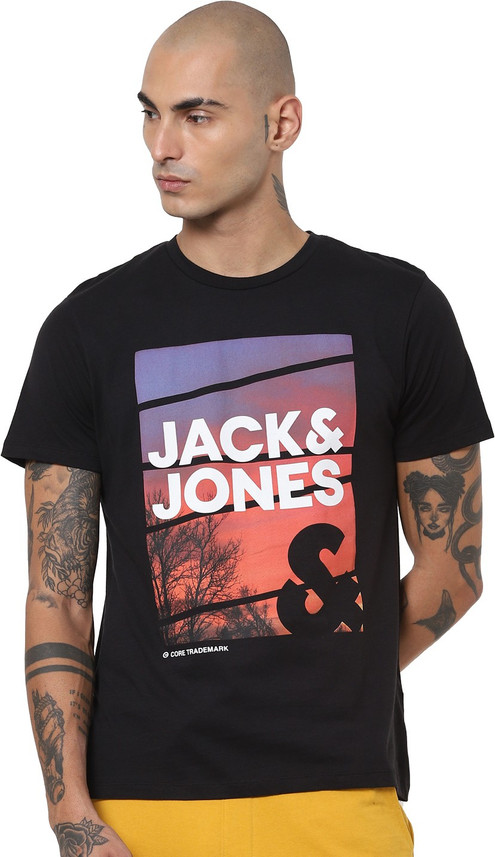 JACK \u0026 JONES Printed Men Round Neck 