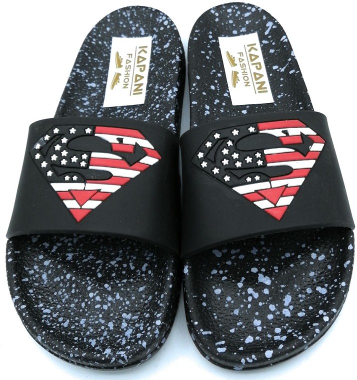 kapani black slide flip flop