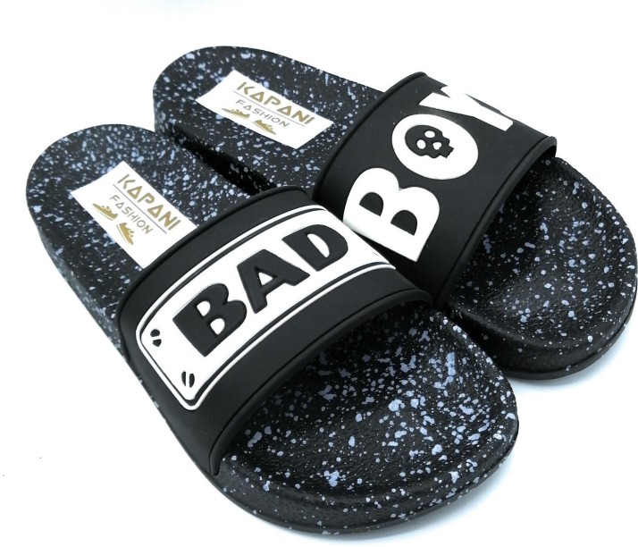 kapani black slide flip flop