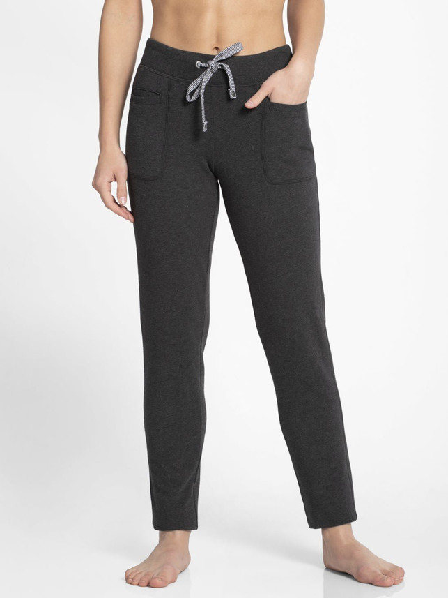 JOCKEY Solid Women Black Track Pants 
