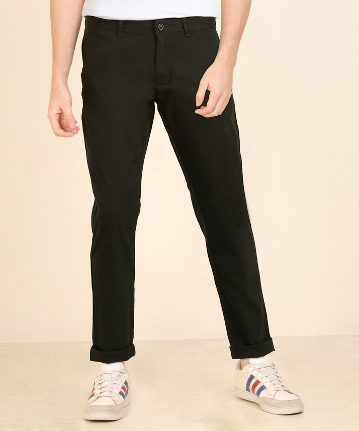Blackberrys Slim Fit Men Green Trousers 