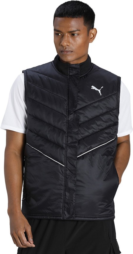 sleeveless solid men's jacket