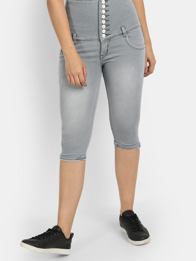 Broadstar Women Grey Denim Skinny Fit 