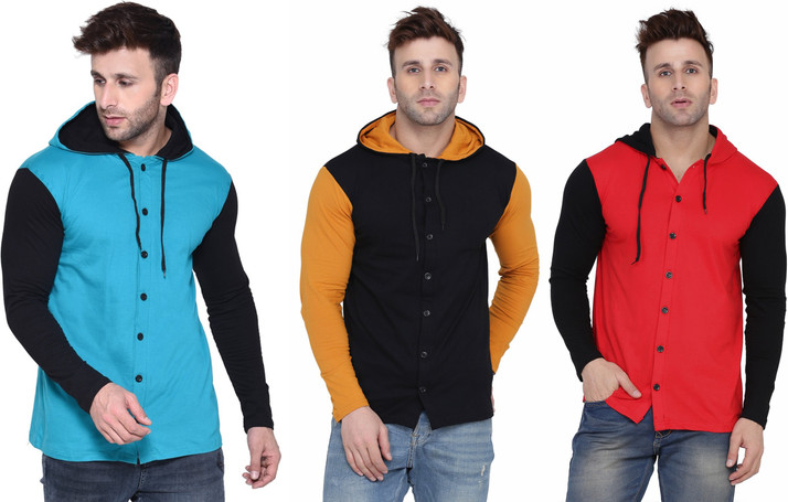 Blisstone Solid Men Hooded Neck 