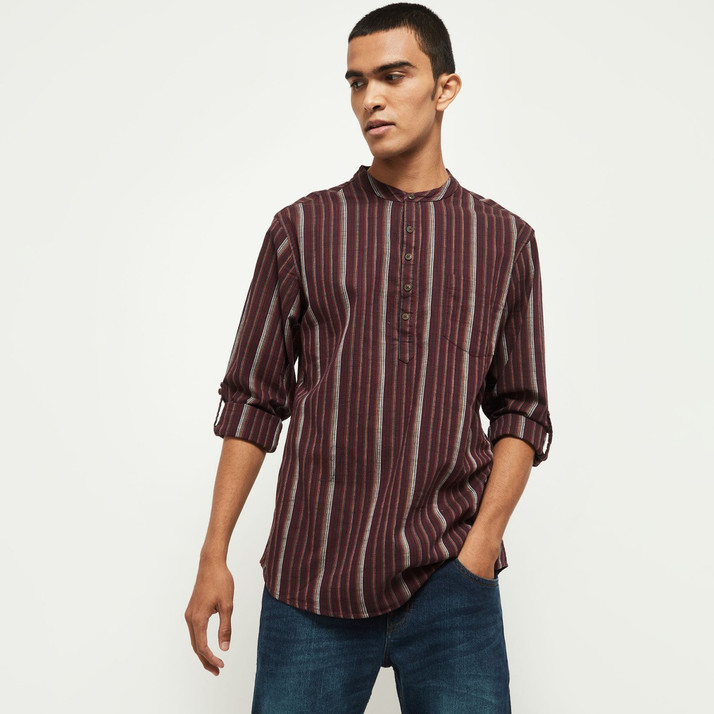 MAX Men Striped Straight Kurta - Buy 