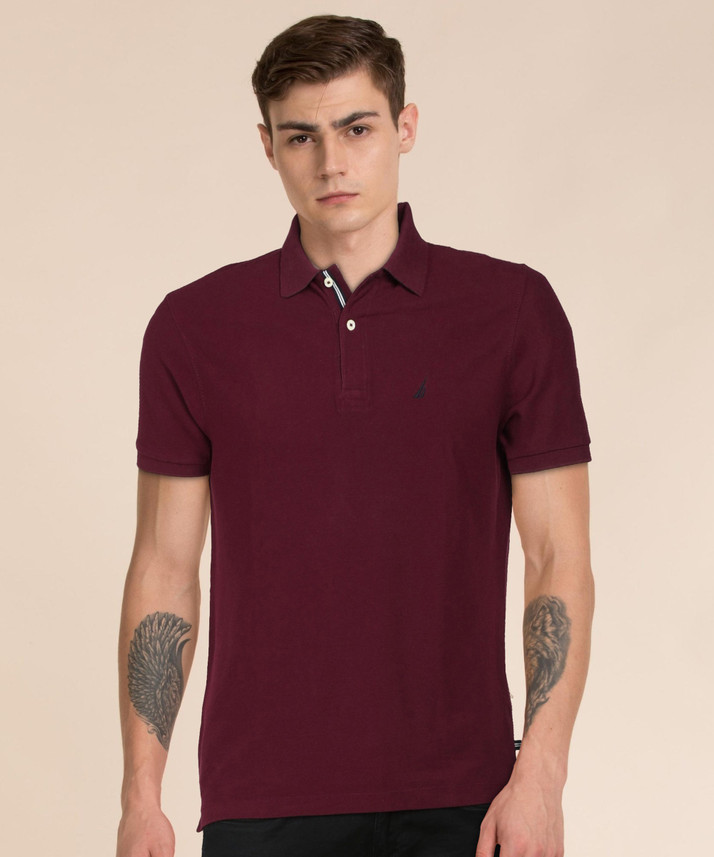 burgundy nautica shirt