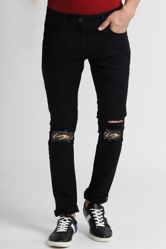 black damage jeans flipkart