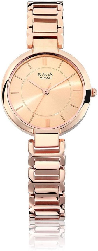 ladies titan raga rose gold