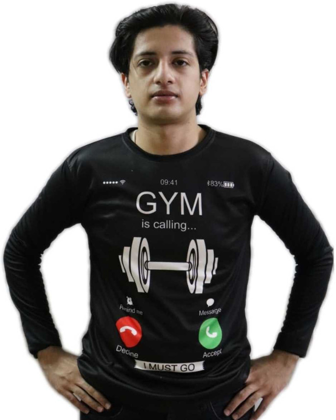 race sportswear Printed Men Round Neck 