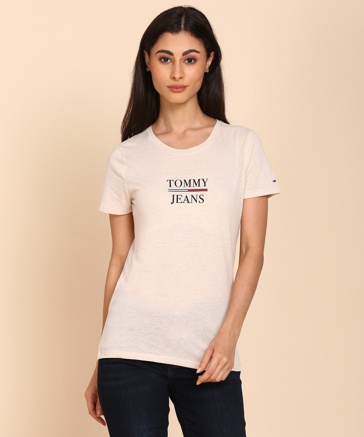 tommy hilfiger beige t shirt