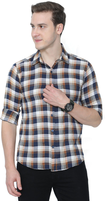 Buy platypuss Men Checkered Casual 