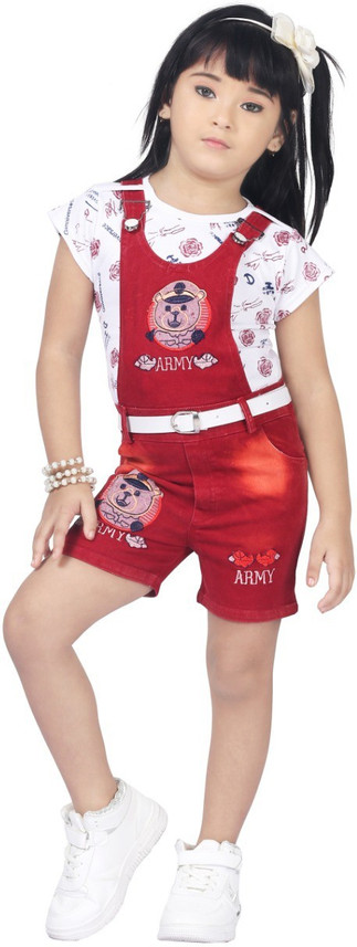 Girls Casual Embroidered Denim 