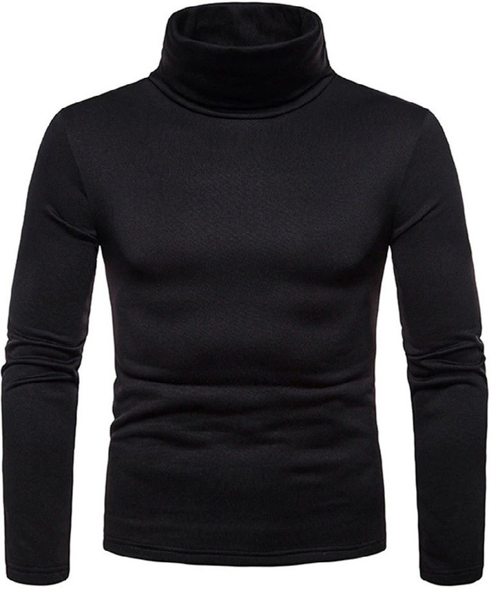 black high neck shirt