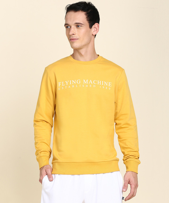 flying machine orange sweatshirt