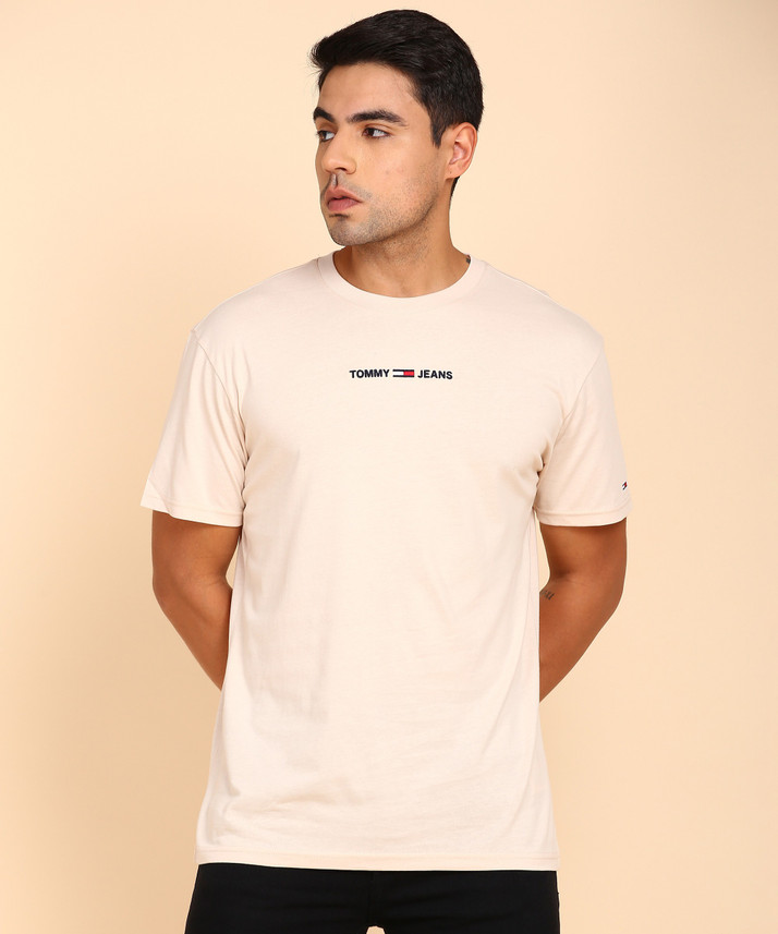 tommy hilfiger beige t shirt