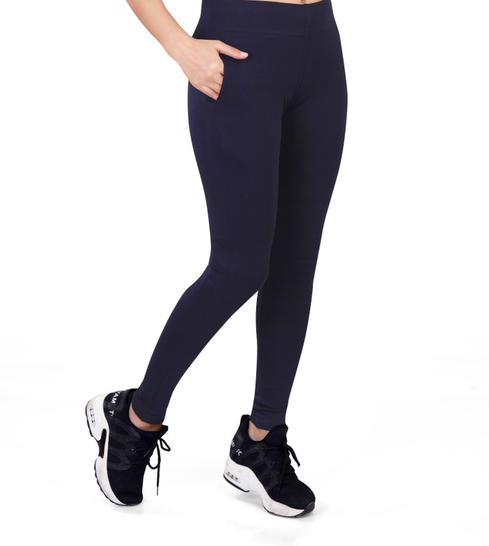 Lebo Solid Women Blue Tights - Buy Lebo 