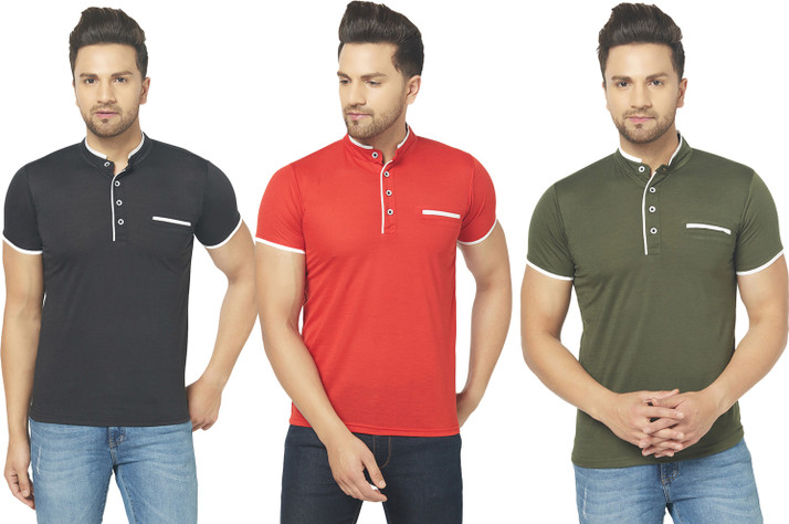 Unite Wear Solid Men Mandarin Collar 