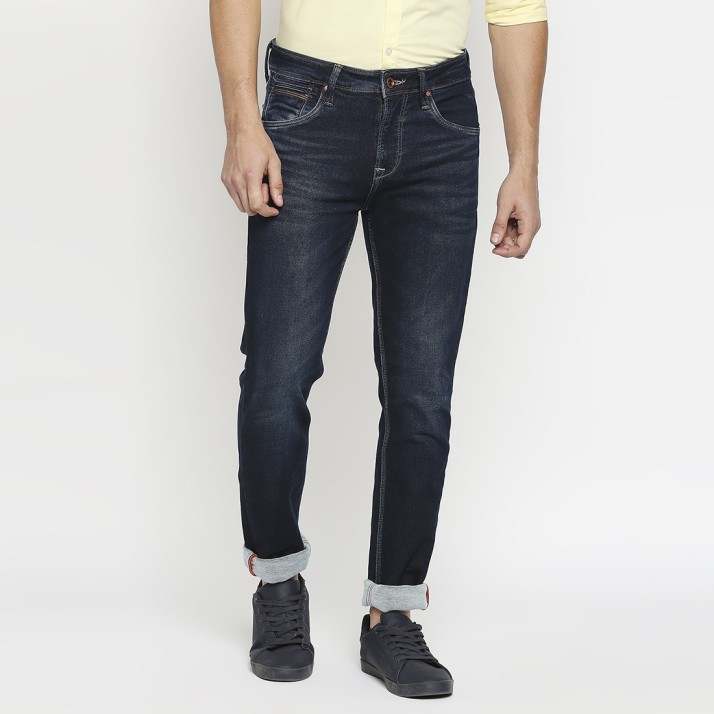 killer slim men dark blue jeans