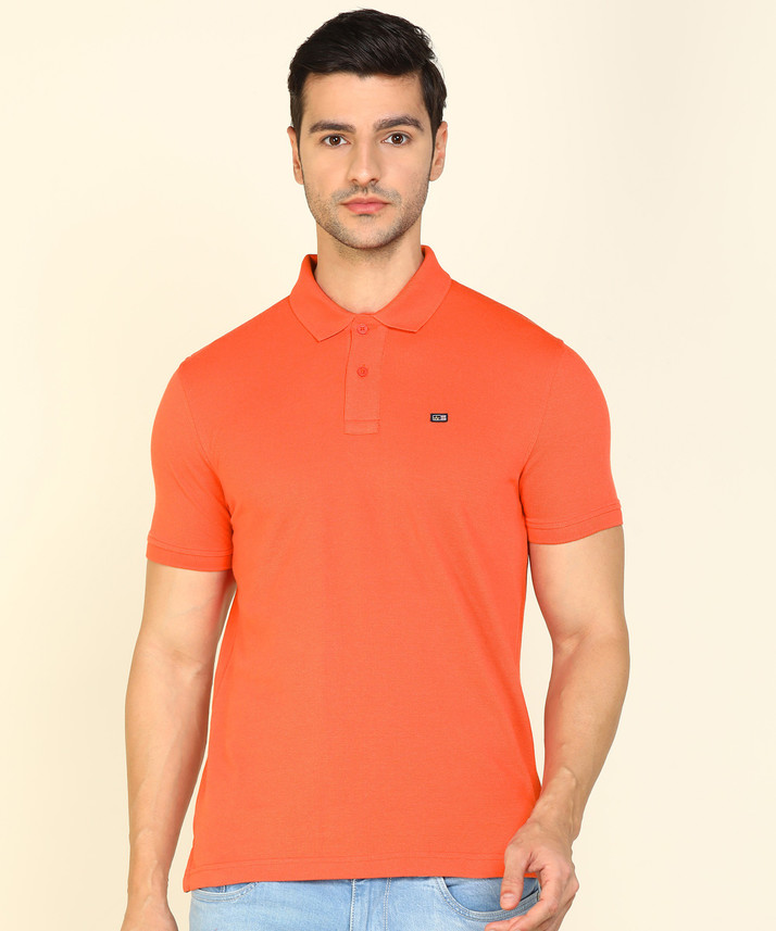 Arrow Sport Solid Men Polo Neck Orange 
