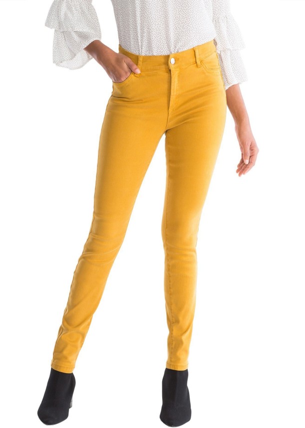 womens mustard jeans