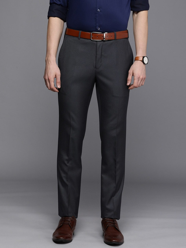 Raymond Slim Fit Men Grey Trousers 