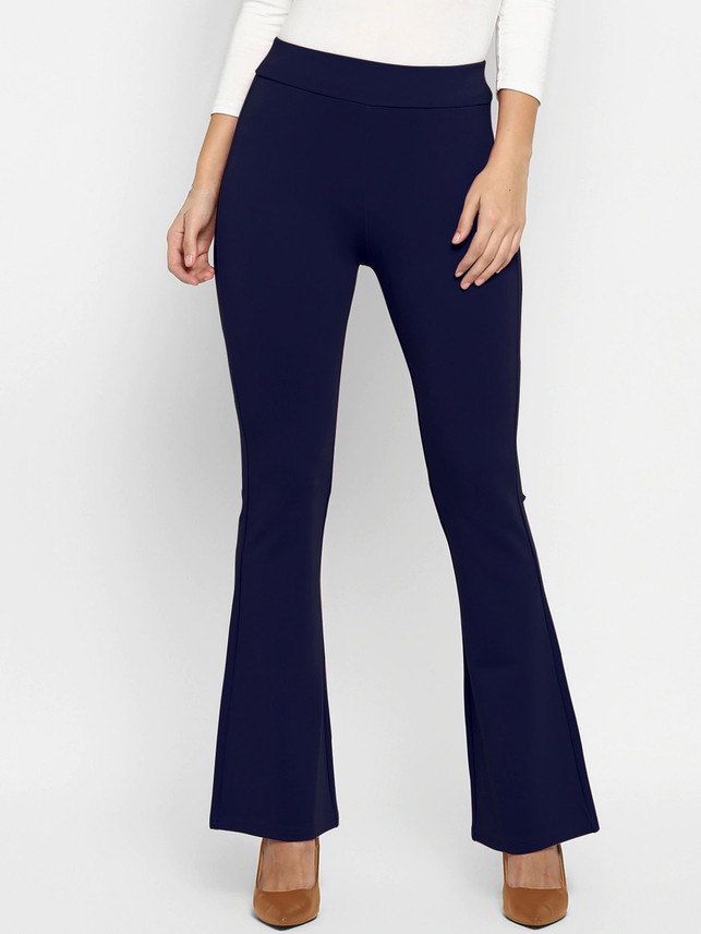Buy purplesky Flared Women Dark Blue 