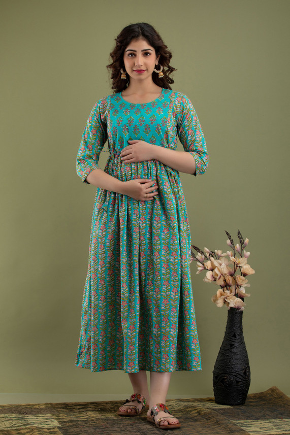 RADHE. FASHION Women Printed Gown Kurta 