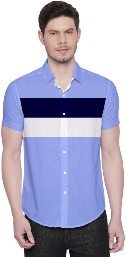 Men Color Block Casual Multicolor Shirt 
