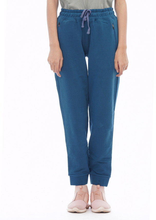 CARBON BASICS Solid Women Blue Track 