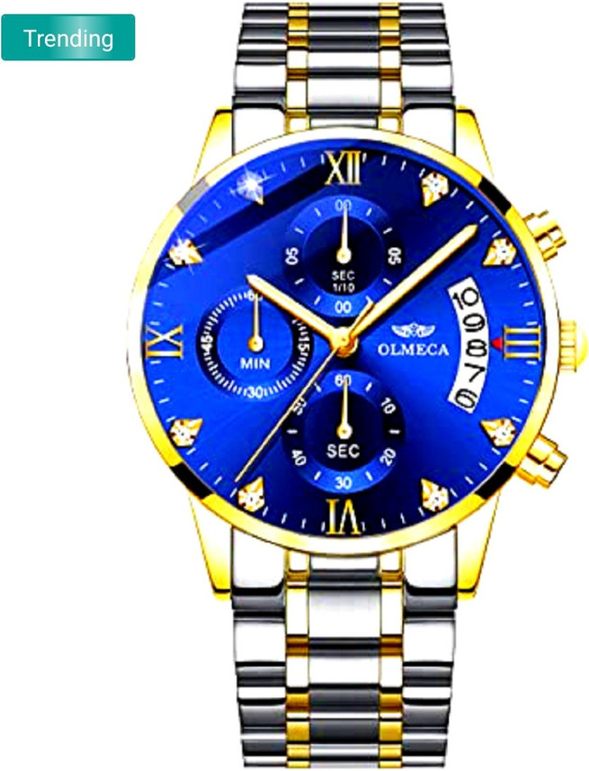 Olmeca Imperial Aqua Sapphire Auto Calendar Business Class Waterproof  Chronograph Inside Dials Working Three-Eye Six-Needle Analog Watch - For  Men - Buy Olmeca Imperial Aqua Sapphire Auto Calendar Business Class  Waterproof Chronograph
